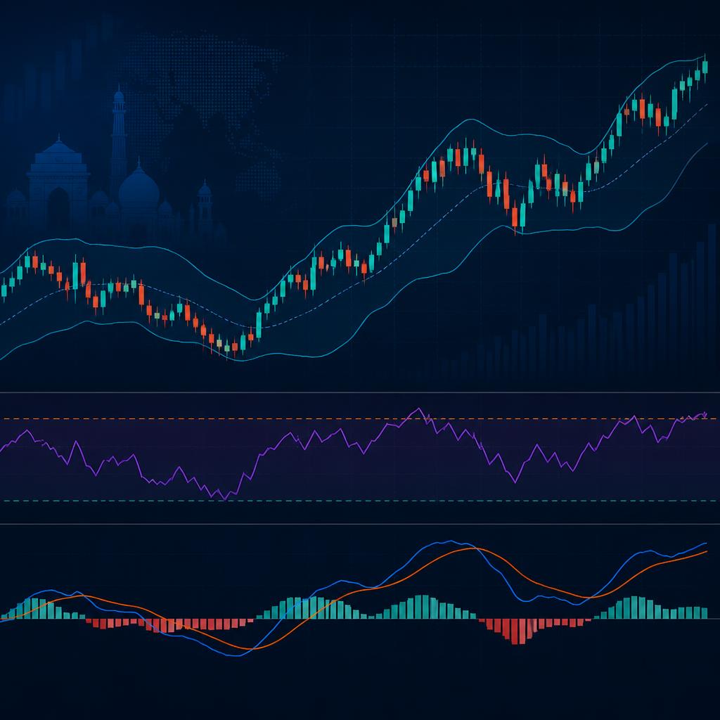 Trading journal and technical analysis research notes beside a market chart